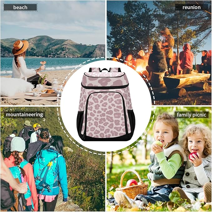 Cooler Backpack Insulated Leak Proof Beach Cooler Bag 30 Cans Waterproof Lightweight Soft Lunch Picnic Cooler for Men Women