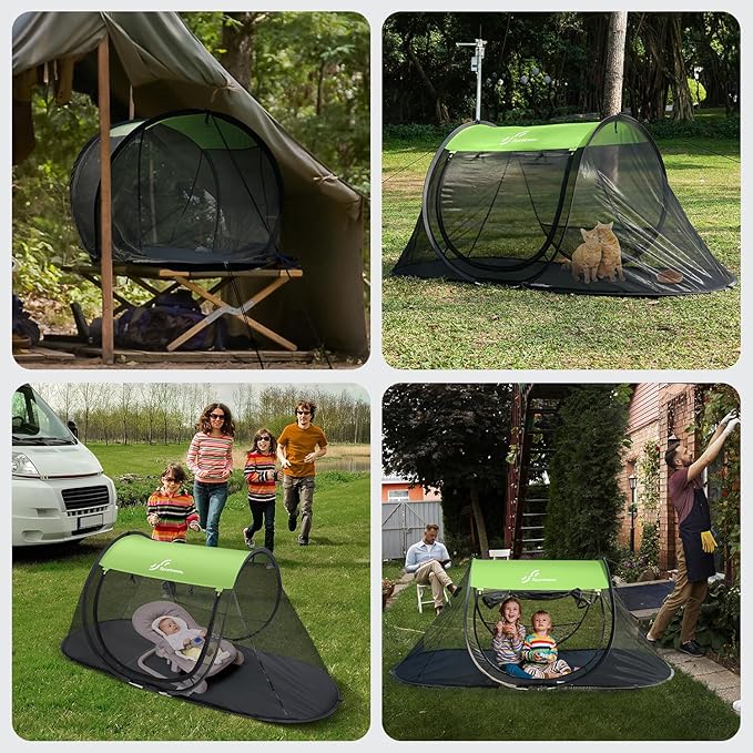 Sportneer Pop-Up Mosquito Net Tent, Portable Foldable Mosquito Tent with Bug Screen Net Adults Kids for Camping Cot, 1 Person Camping Tent for Bed