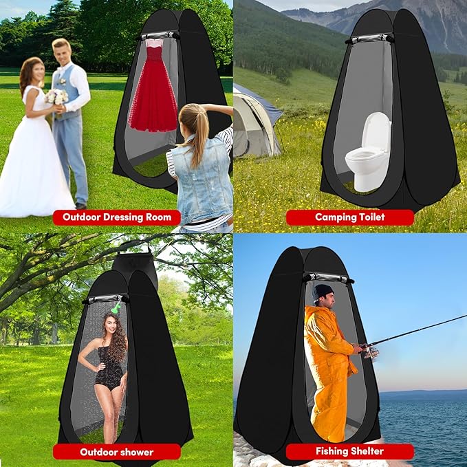 Pop Up Privacy Tent Shower Tent Changing Tent Portable Outdoor Camping Bathroom Toilet Tent Changing Dressing Room Privacy Shelters Room for Hiking and Beach Sun Shelter Picnic Fishing- Waterproof