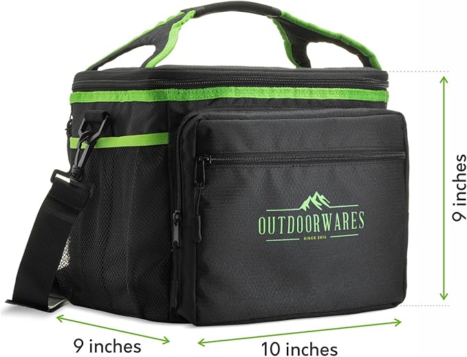 Cooler Lunch Bag Box - Insulated Large Capacity Durable, to Keep Foods and Drinks in The Right Temperature - Good for Travel, Picnic, Beach Hiking, Camping ETC.(Containers Not Included)