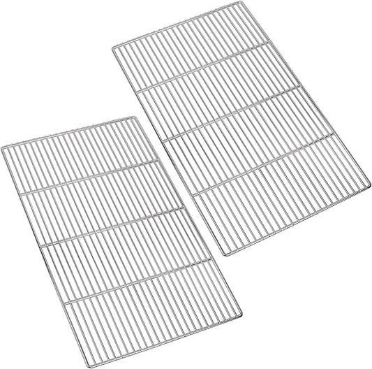 KEESHA BBQ Grill Mesh Metal Stainless Steel Barbecue Grill Grates Replacement - Barbecue Grilling Grid Wire Mesh, Multifunction Cooking Net for Outdoor Grill 2 Pack (23 1/4''*15 3/4'')