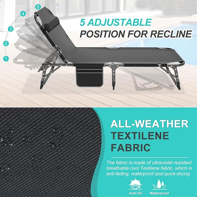 ABORON Folding Camping Cot for Adults, Heavy Duty 3-in-1 Bed for Guest Sleeping, Adjustable Double-Layer 1200D with Mattress & Carrying Bag for Home, Office, Vacation, Hospital Use