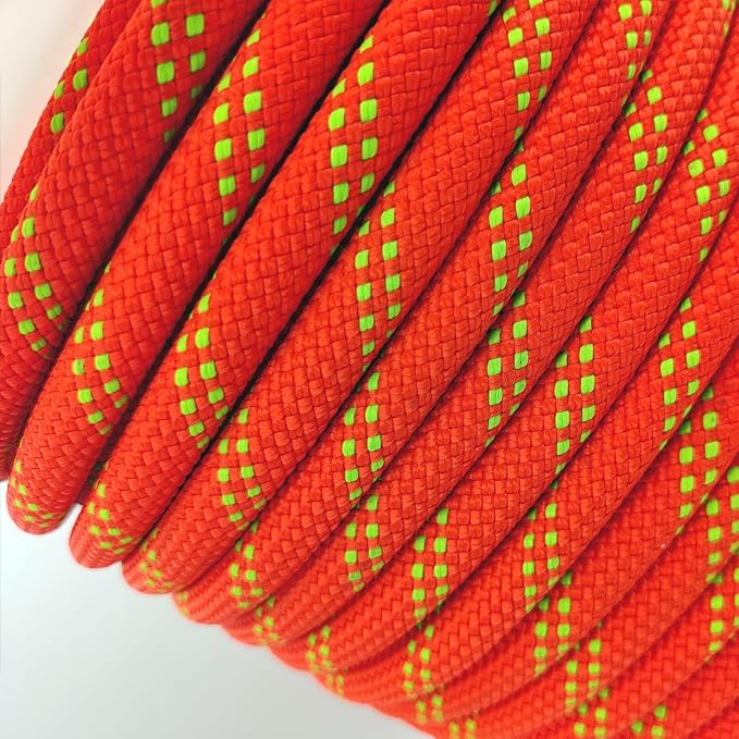 Ritafc Static Climb Rope UIAA Rappelling Rope 11mm 150FT Static Line Nylon Kern for Rocking, Mountain Tree, Hauling, Rescue