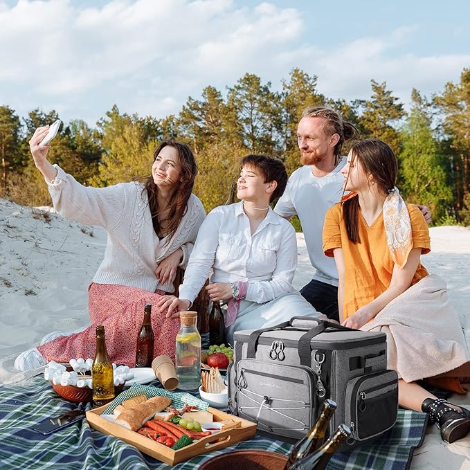 Maelstrom Soft Sided Cooler Bag, 30/40 Can Collapsible Insulated Ice Chest, Large Leakproof Camping & Travel Cooler for Kayaking & Beach