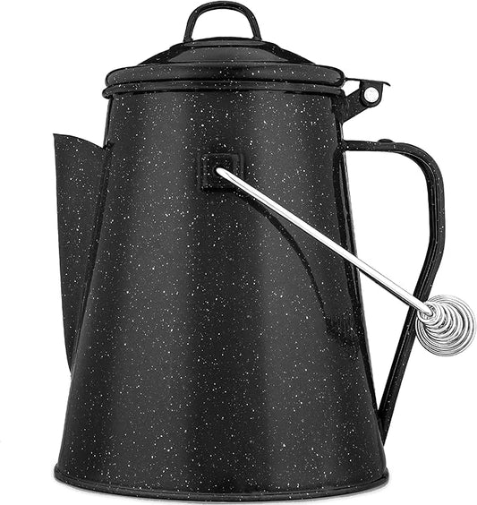 COLETTI Classic Camping Kettle - Tea and Camp Kettle, NO Aluminum or Plastic, Ideal for Boiling Water (Black)