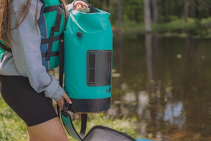 Pelican - Exocool Cooler Dry Bag - Collapsible Portable Soft Sided Roll - Insulated Waterproof Leak Proof for Kayaking, Hiking, Camping & Fishing - 10L or 20L