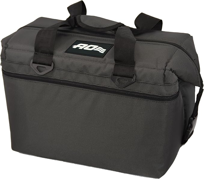 AO Coolers Ballistic Series Soft Cooler, Insulated and Leak Proof, 24-Pack, Black/Charcoal