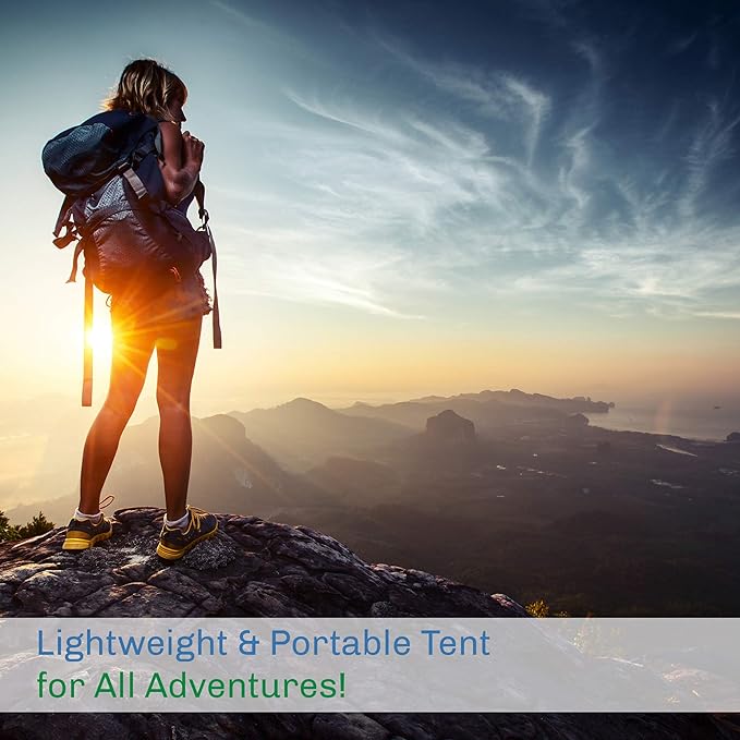 2 Person Camping Tent with Rain Fly and Carrying Bag