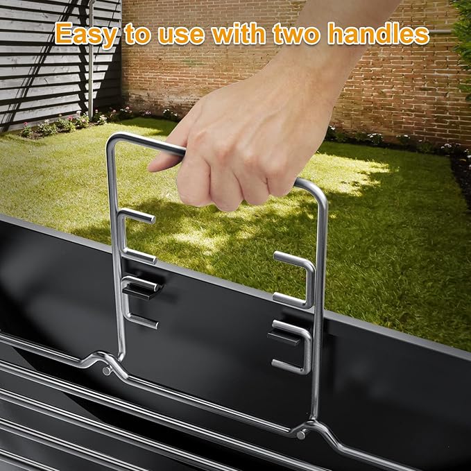 LS'BABQ Stainless Steel 27 Inch Charcoal Ash Pan Replacement for Chargriller Charcoal 1224, 1324, 2121, 2222, 2727, 2828, 2929, Charbroil 17302056 Grill