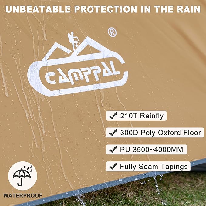 1 Person Backpacking Tent, Lightweight Compact Single Person Tent, Waterproof Windproof One Man Tent for Camping Hiking