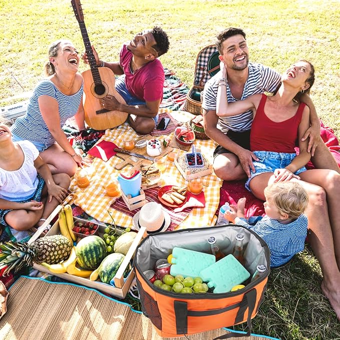 4/8 Pack Ice Packs for Lunch Boxes & Coolers, Slim Reusable Lunchbox Cooler for Women, Quick Freeze Space Saving Freezer Icepack, Long-Lasting Picnic Accessories Small Cold Pack, Travel Essentials