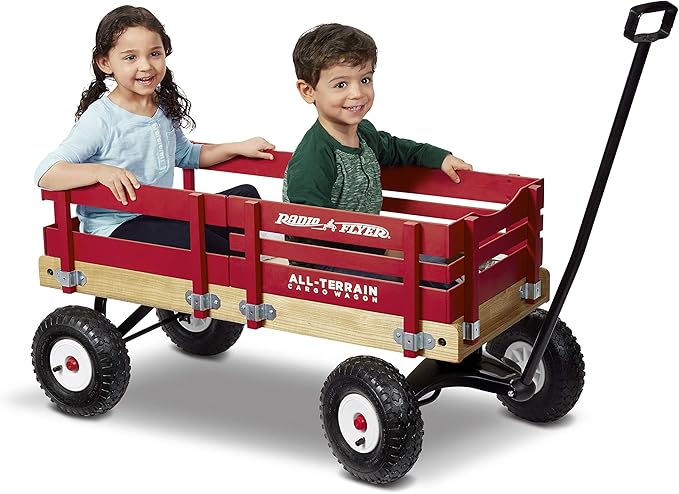Radio Flyer All-Terrain Cargo Wagon for Kids, Garden and Cargo, Red Wagon for Ages 1.5+