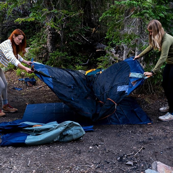 Kelty Late Start Tent Footprint (Footprint ONLY) – Lightweight, Water Resistant, Fitted Ground Sheet, Updated for 2024