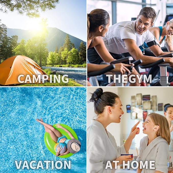 Della Gao Travel Hanging Toiletry bag for Men & Women, Water-resistant Sturdy Nylon Toiletries Organizer for Cosmetics, Makeup Brushes, Shaving Tools, Bathroom Bag, Grey