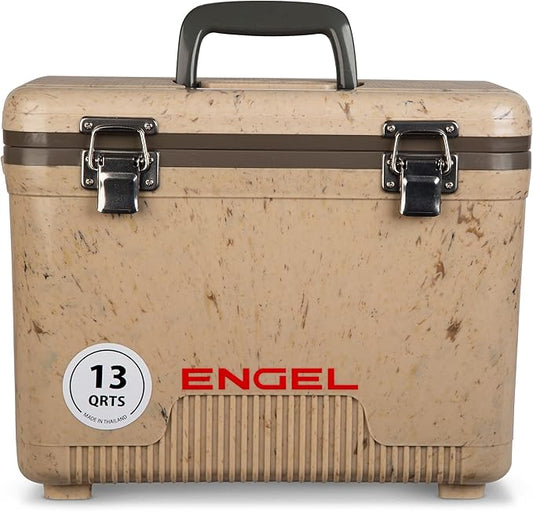 ENGEL 13qt Leak-Proof, Air Tight, Drybox Cooler and Small Hard Shell Lunchbox for Men and Women