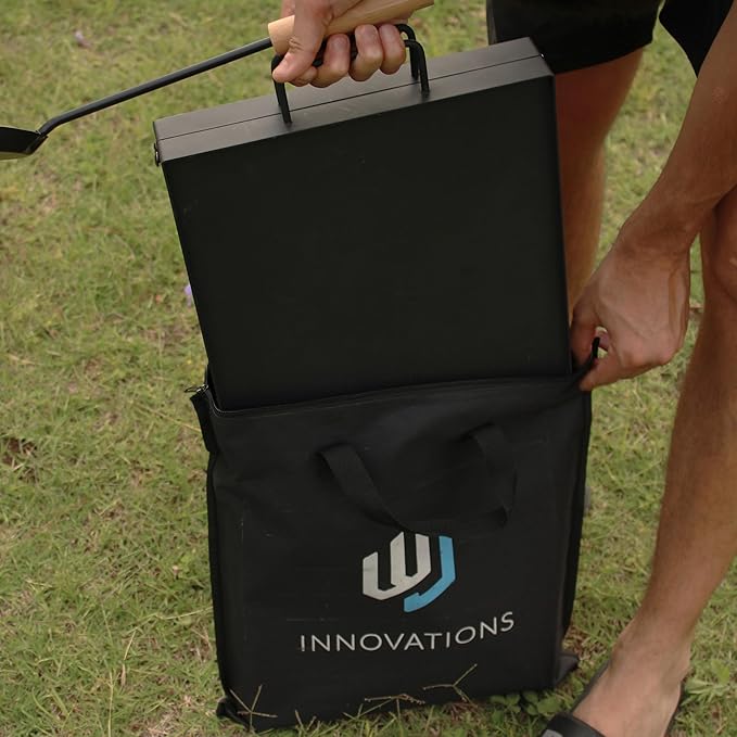 Fire Pit Grill - Folding Campfire Grill with Folding Design for Compact Storage, Grate, Griddle and Shovel for Versatile Campfire Cooking, Firepit for Outside