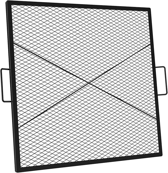 onlyfire X-Marks Square Fire Pit Cooking Grate, 36-Inch