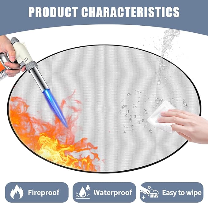 Premier 36" Grill Mat for Outdoor Grill, Fireplace Mat, Fireproof Mat for BBQ Fire Pit (36"-6LAYER)