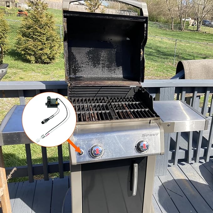 SafBbcue 7642 Grill Igniter Kit for Weber Spirit 210 & 310 Series Gas Grills for Models with Up Front Controls E-210 S-210 E-310 SP-310 Igniter Button for Weber Spirit 210 310 (2013-Current)