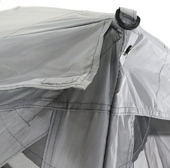 CLAM Pop Up Screen Tent, Outdoor Camping Gazebo Canopy, Venture, 9' x 9', Gray