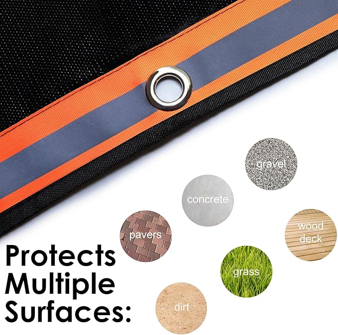 XL Fire Pit Mat, USA Based, Fireproof Under Grill Mat for Outdoor Grill Deck Protector, 67" x 60", for Firepit, Grass, Patio, Lawn, Campsite, BBQ Mat, Fire Proof Ember Mat