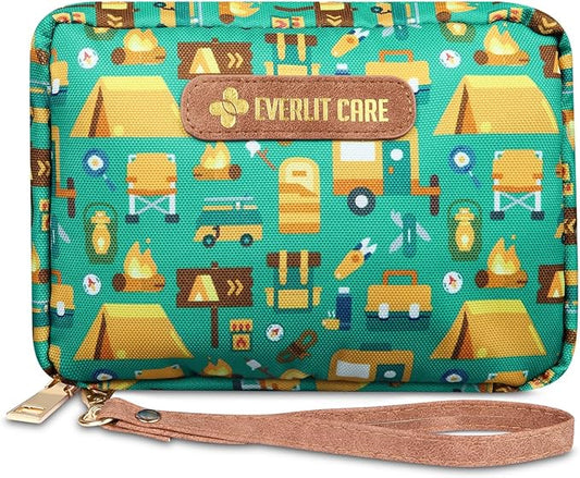 EVERLIT Care Rescue Pack | Family-Friendly First Aid Kit for Kids with 200 Pcs Medical Supplies | Travel-Friendly Compact Storage Bag for Home, Car, Travel, Camping, Adventure (Camping)