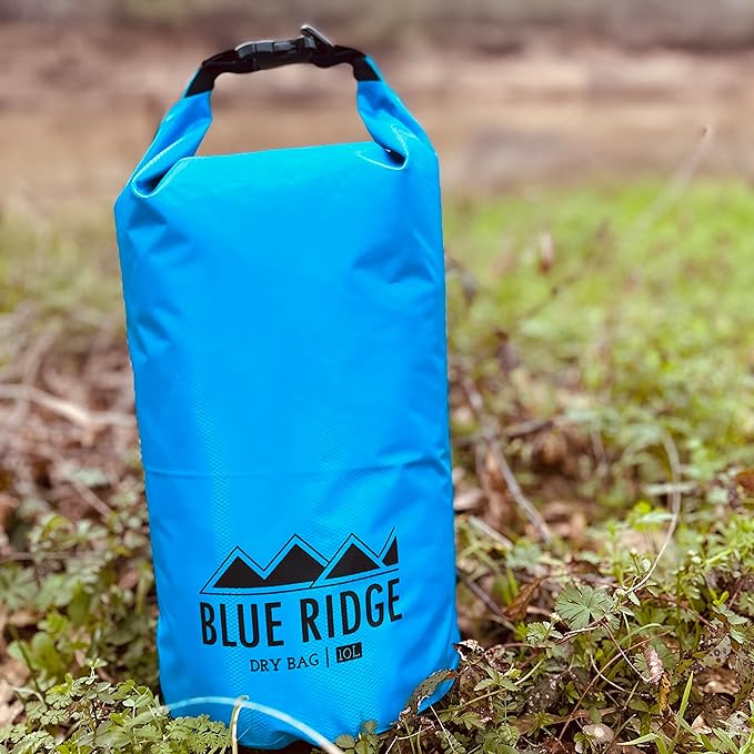 Blue Ridge Lightweight Dry Bags 3pk - 5L, 10L and 20L Sizes, All-Purpose Waterproof | Weatherproof Dry Bag for Boating, Hiking, Kayaking, Swimming, Fishing (Black)