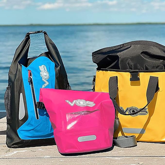 VOS Waterproof Premium Dry Bag - 5L | All-purpose Bag Lightweight Dry Storage Bag Backpack for Travel, Swimming, Boating, Kayaking, Camping, Beach (Pink)