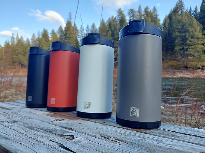 Steel Toe 3.0 Travel Coffee Press - Brew 20 fl.oz On The Go - No Spill Lid, Double Wall Vacuum Insulated Stays Hot for Hours, French Press Coffee (Red Rock)