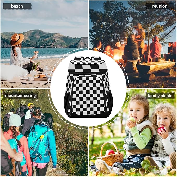 Cooler Backpack Insulated Leak Proof Beach Cooler Bag 30 Cans Waterproof Lightweight Soft Lunch Picnic Cooler for Men Women