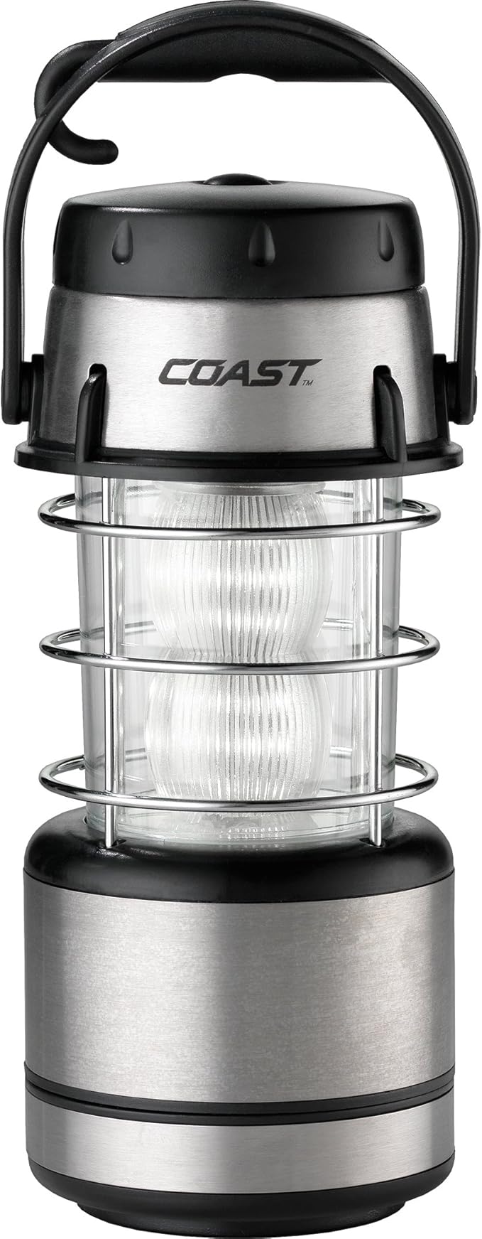 COAST® EAL15 60 Lumen Dual Color LED Emergency Area Lantern with Smart Switch and Flashing Red Light Mode, Runtime up to 50 hours,Gray