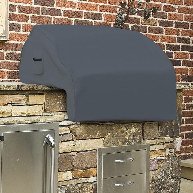 Covers & all Built-in Outdoor Grill Cover, Durable 12 Oz Waterproof Cover Max Material with Air Pocket & Elastic for Snug Fit (32" W x 26" D x 24" H Inches, Grey)