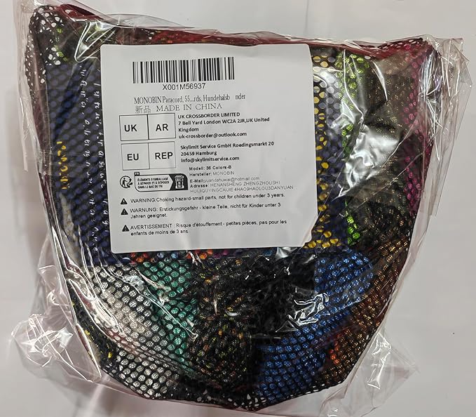 MONOBIN Paracord Combo Kit - 36 Colors, Multifunction Ropes & Accessories for Crafts