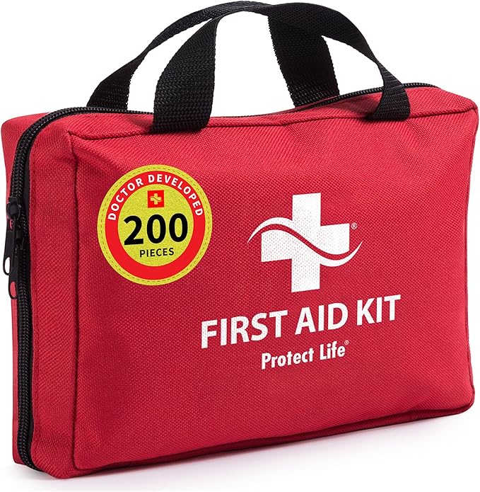 Protect Life Survival First Aid Kit for Home/Business, Camping Survival Kits | Mini Travel First Aid Kit | Camping Equipment | Small Kits for Car | Outdoor Emergency Survivals Pack