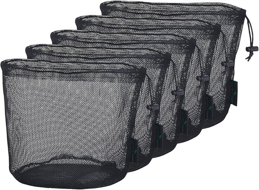 5pcs Nylon Mesh Bag Travel Stuff Sack Sports Equipment Bag BVP04