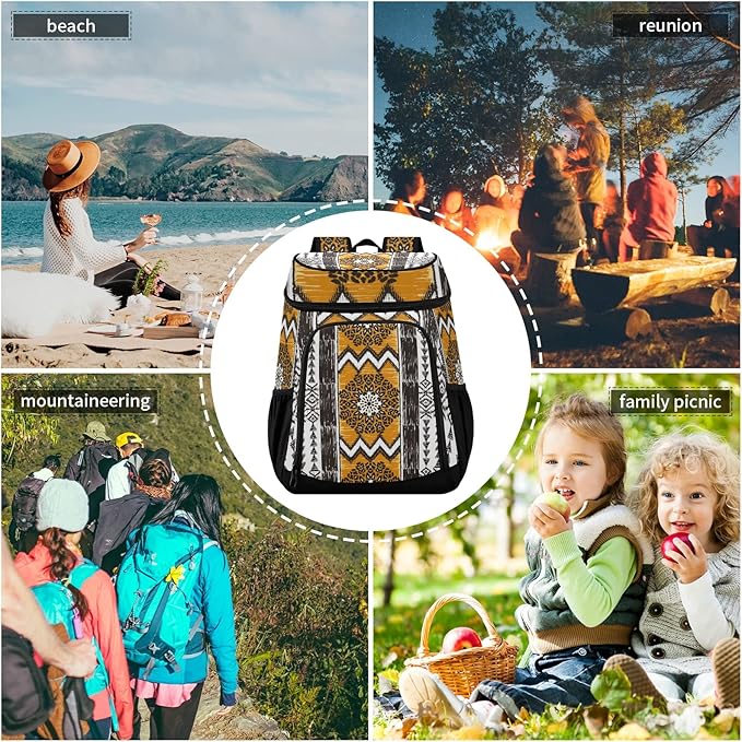 Cooler Backpack Insulated Leak Proof Beach Cooler Bag 30 Cans Waterproof Lightweight Soft Lunch Picnic Cooler for Men Women