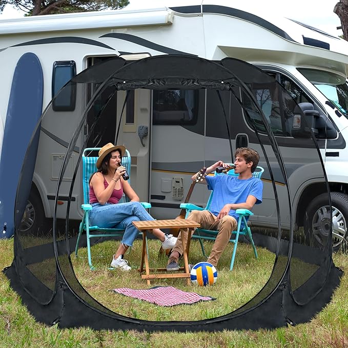 Alvantor Pop Up Screen Tent House Room Instant Outdoor Camping Canopy Sun Shelter Gazebo for Patio, Backyard & Deck, Privacy Tent(2-10 People, 8'x8' 10'x10' 12'x12')