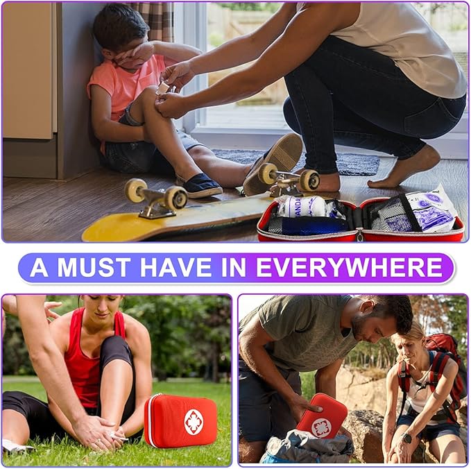 Car First Aid Kits 275Pcs Survival Gear Home Travel Size Small Emergency Kit Tactical Hiking EVA Camping Essentials Backpack Sports Office Boat Urgent Accident