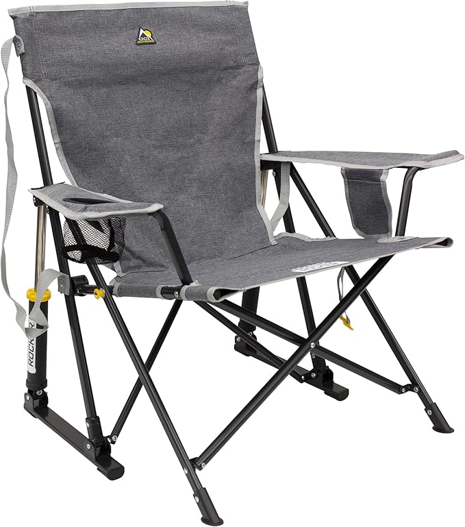 GCI OUTDOOR Kickback Rocker Outdoor Rocking Chair with Beverage Holder
