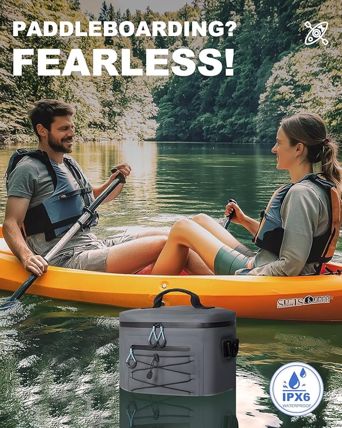 Cooler Bag, 8/16/30 Can Soft Sided Small Portable Insulated Cooling Pack, Everyday Lunch Cooler, Leakproof Ice Chest for Beach, Camping, Travel, Picnic