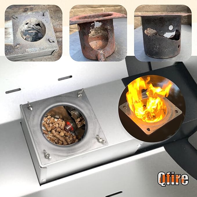 Replacement Part for Traeger D2 Hot Rod/Firepot Combo Kit - Pro 575 & Pro 780,20v Igniter & Fire pot Combo For Traeger Ironwood 650/885 Wood Pellet Grill