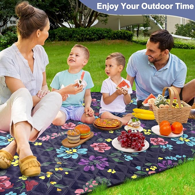 ICOSY Picnic Blankets Beach Blanket, Waterproof Outdoor Blanket Sandproof Picnic Camping Mat Camping Essentials 78" x 59"