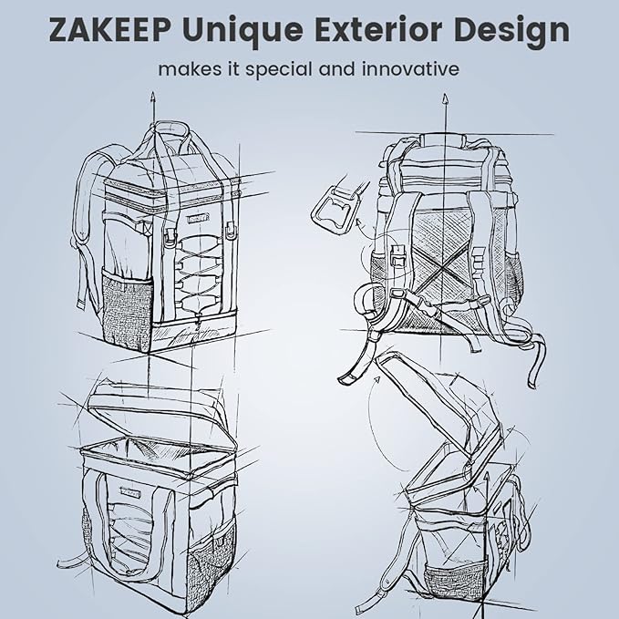 Cooler Backpack, 36 Cans Multifunctional Leakproof Cooler Backpack with Padded Top Handle, Mesh Pocket for Camping BBQ