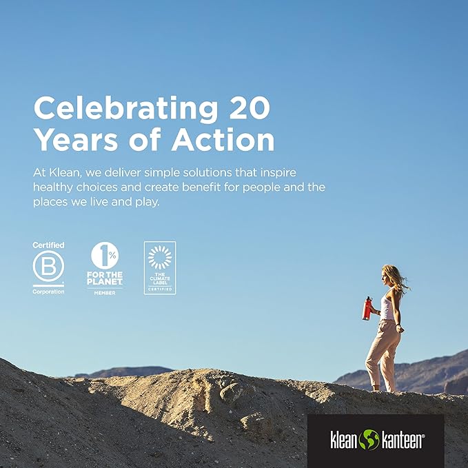 Klean Kanteen Camp Mug - Stainless Steel, Vacuum Insulated Coffee Mug - For Hot & Cold Drinks - With Splash-Proof Lid - Red, 12 oz