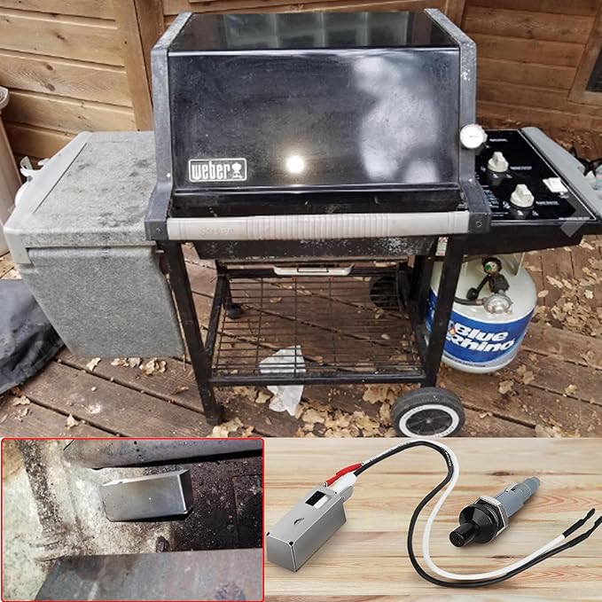 SafBbcue Igniter Kit 7509 for Weber Spirit Genesis (pre-2002) Grills,Platinum I and II Genesis 1000 to 5500 Genesis Silver and Gold (pre-2002) Grills, Replace for Weber #7509 Igniter Part