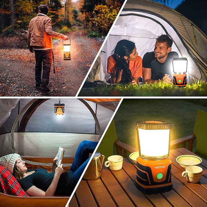 LED Camping Lantern Rechargeable,2200LM,4 Light Modes,4800mAh Power Bank,Perfect Lantern Flashlight for Power Outages, Emergency,Hurricane,IP44 Waterproof,Portable Light for Hiking ,USB Cable Included
