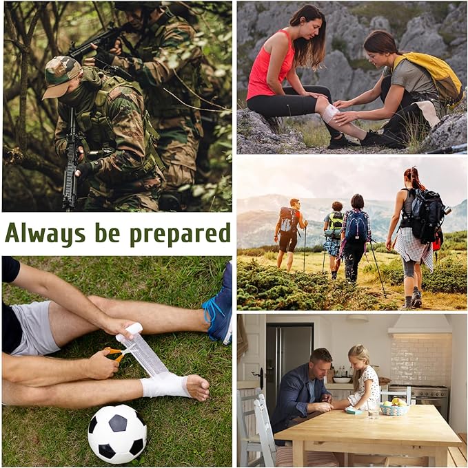 170 PCS Survival Kits, Survival First Aid Kit, Trauma Kit with Essential Survival Gear Emergency Medical Supplies for Hiking Camping Backpacking Outdoor Adventure, Gifts for Christmas Him Dad