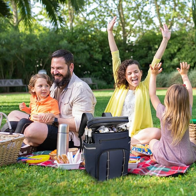 Backpack Coolers Insulated Leak Proof, 45 Cans Beach Cooler Backpack, Large Capacity Ice Chest Backpack, Waterproof Soft Cooler Bag Lunch Backpack for Men Women Camping Hiking