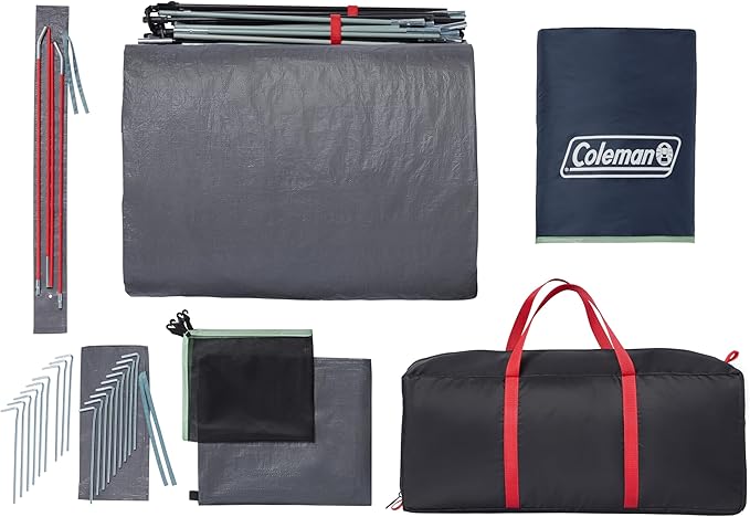 Coleman Skydome XL Large Family Tent Weatherproof 8/12 Person Tent Sets Up in 5 Mins Rainfly & Carry Bag Included Made of PFAS-Free Materials