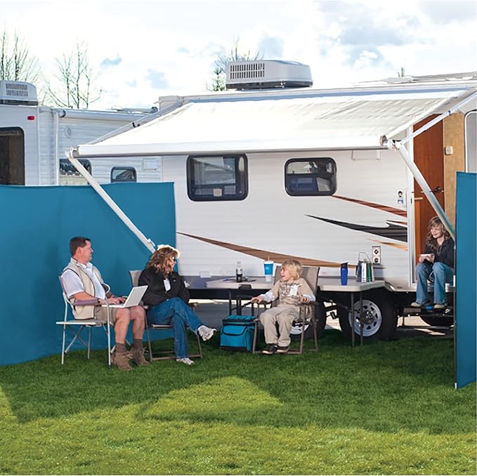 WallUp The Instant Outdoor Privacy Product, Versatile Privacy Tent, Works as a Privacy Screen, Wall Divider, Shelter, and Enclosure, Weather-Resistant, Durable, UV-Treated Cloth, 6' x 12', Aqua